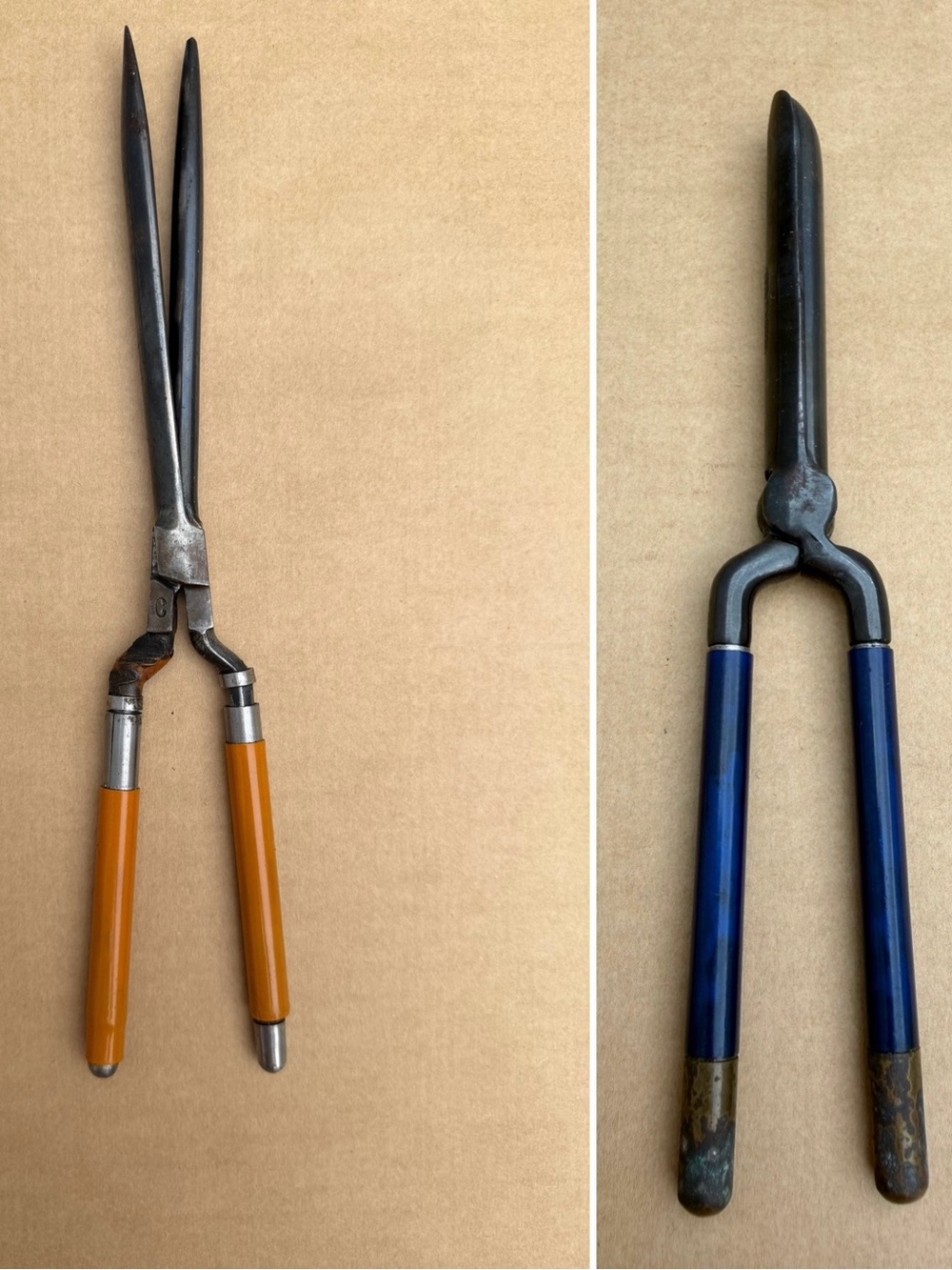 Lot of 2 Vintage German Hair Curling Irons Tongs RECK-JUNIOR & TRU-ELU RECORD